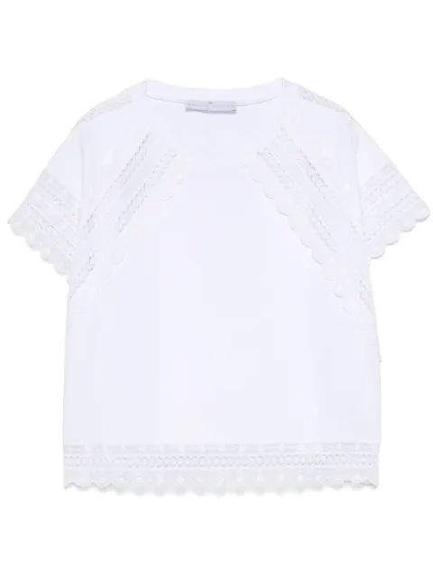 Ermanno Scervino playera con ribete de encaje