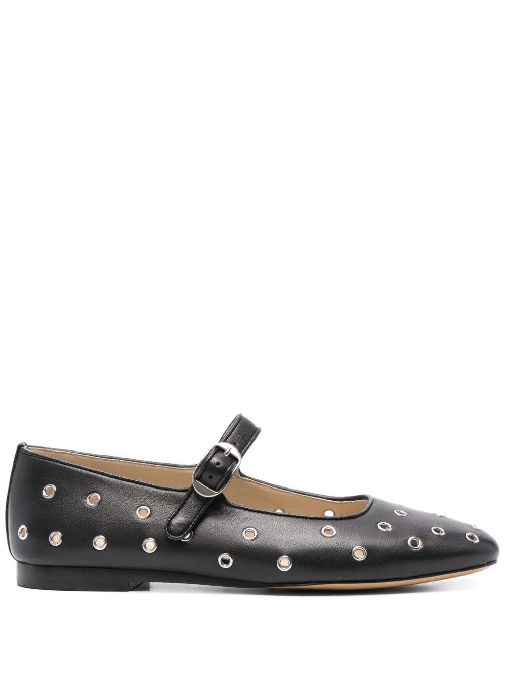 eyelet-studded ballet flats