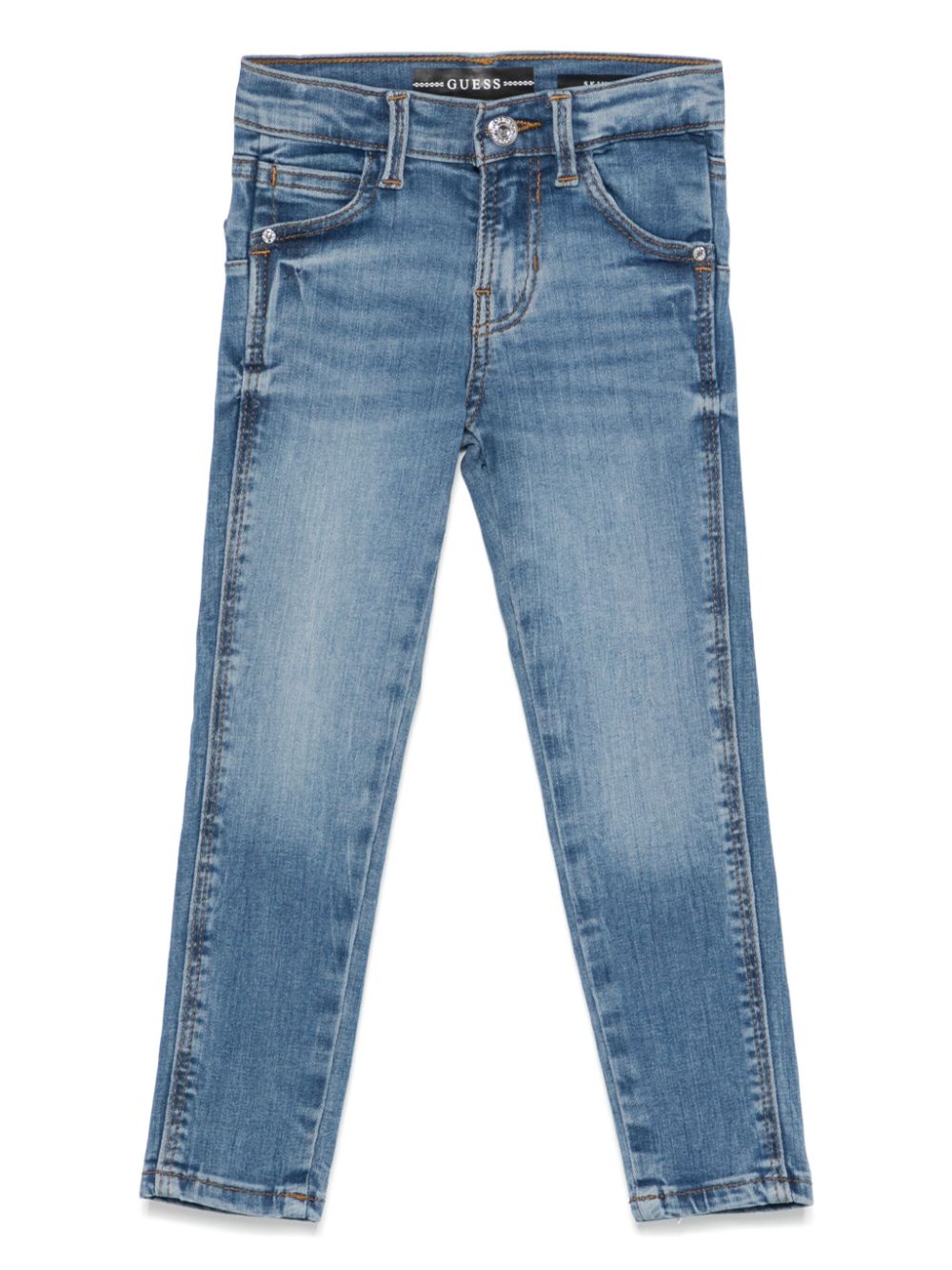 Guess kids Jeans met logopatch Blauw