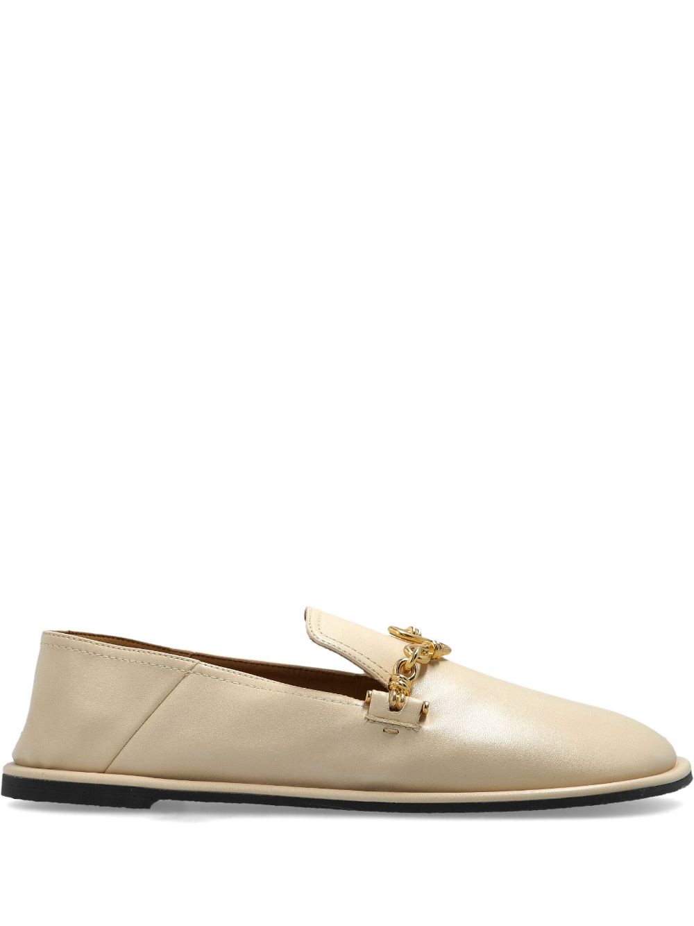 Stella McCartney chain-embellished loafers Beige