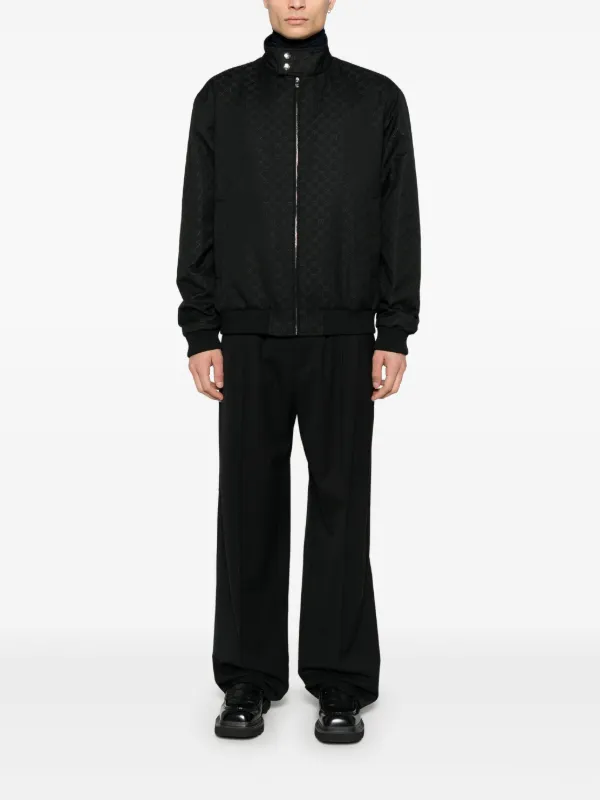 Gucci GGパターン ボンバージャケット ブラック Gucci GGパターン ボンバージャケット | ブラック | FARFETCH JP