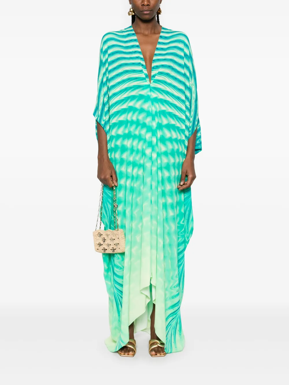 Roberto Cavalli Maxi-jurk - Groen