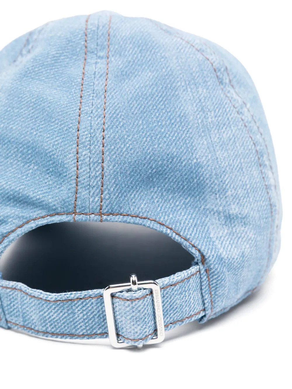 Ermanno Scervino denim-print cap - Blauw