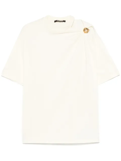 Roberto Cavalli Tiger-brooch T-shirt