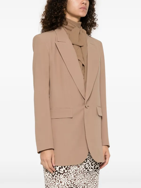 Saint Laurent Silk Blazer | Neutrals | FARFETCH