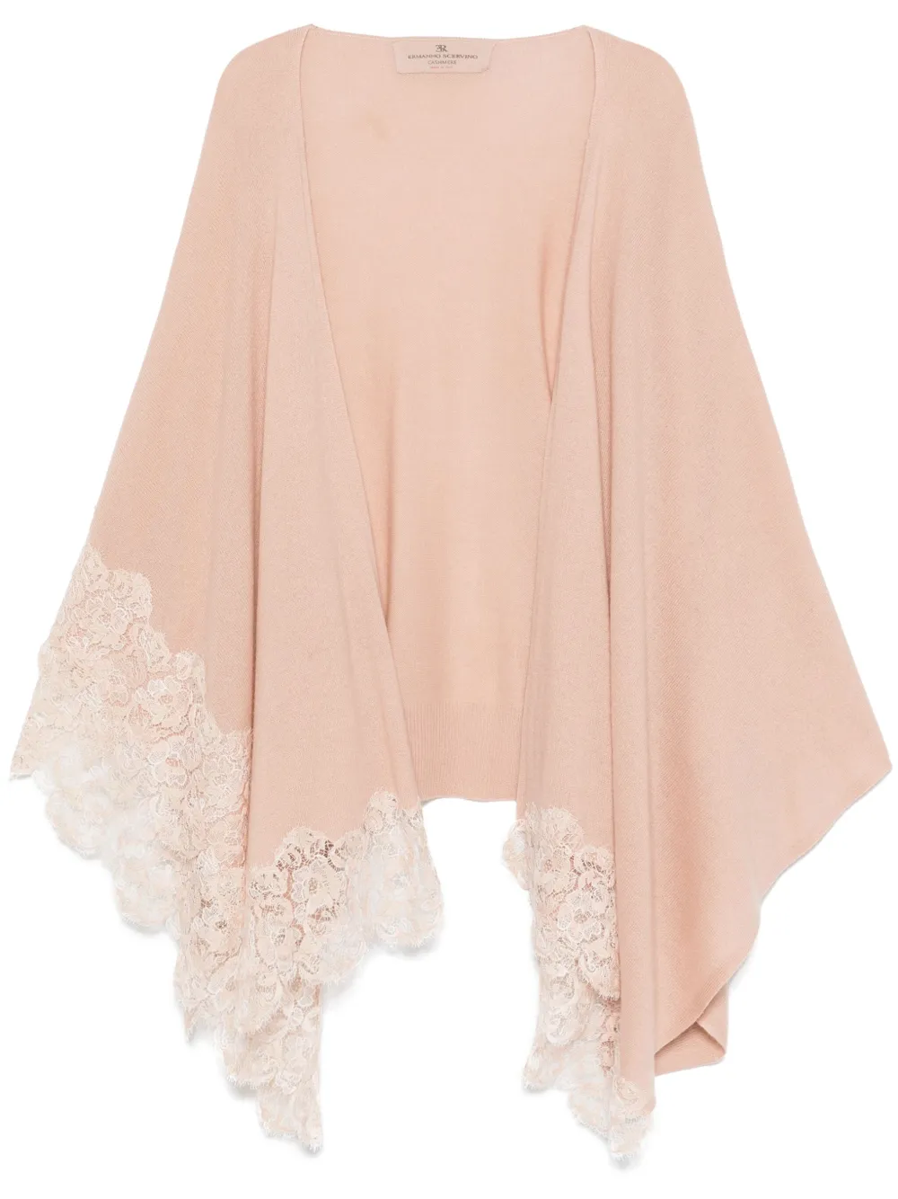 Ermanno Scervino Cape mit Spitzenbesatz - Rosa
