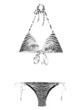 Roberto Cavalli zebra-print bikini - White