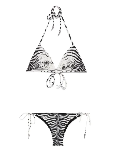 Roberto Cavalli bikini con estampado de cebra
