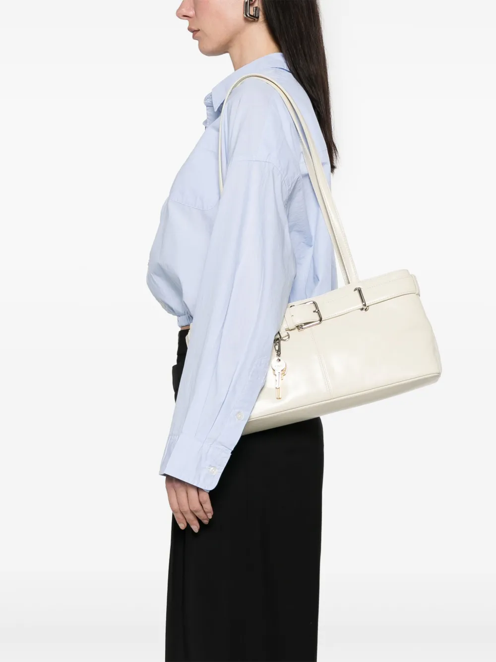 Osoi Leren schoudertas - Beige