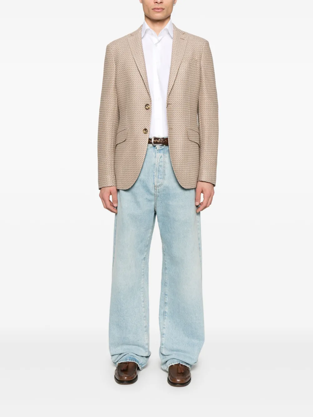 ETRO Blazer met enkele rij knopen - Beige