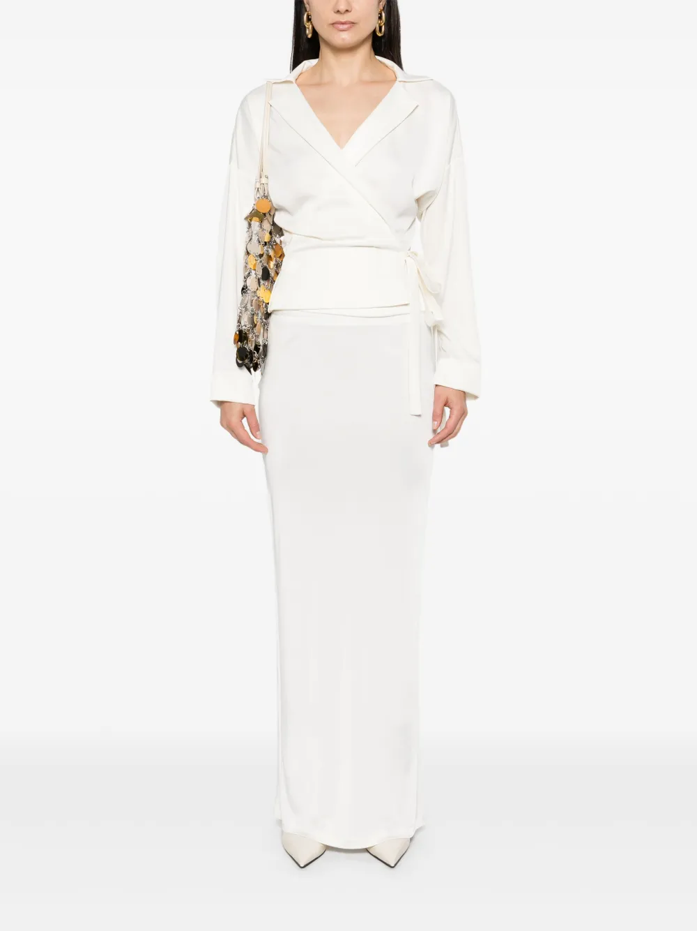 philosophydilorenzoserafini Philosophy Di Lorenzo Serafini Wikkelblouse - Wit