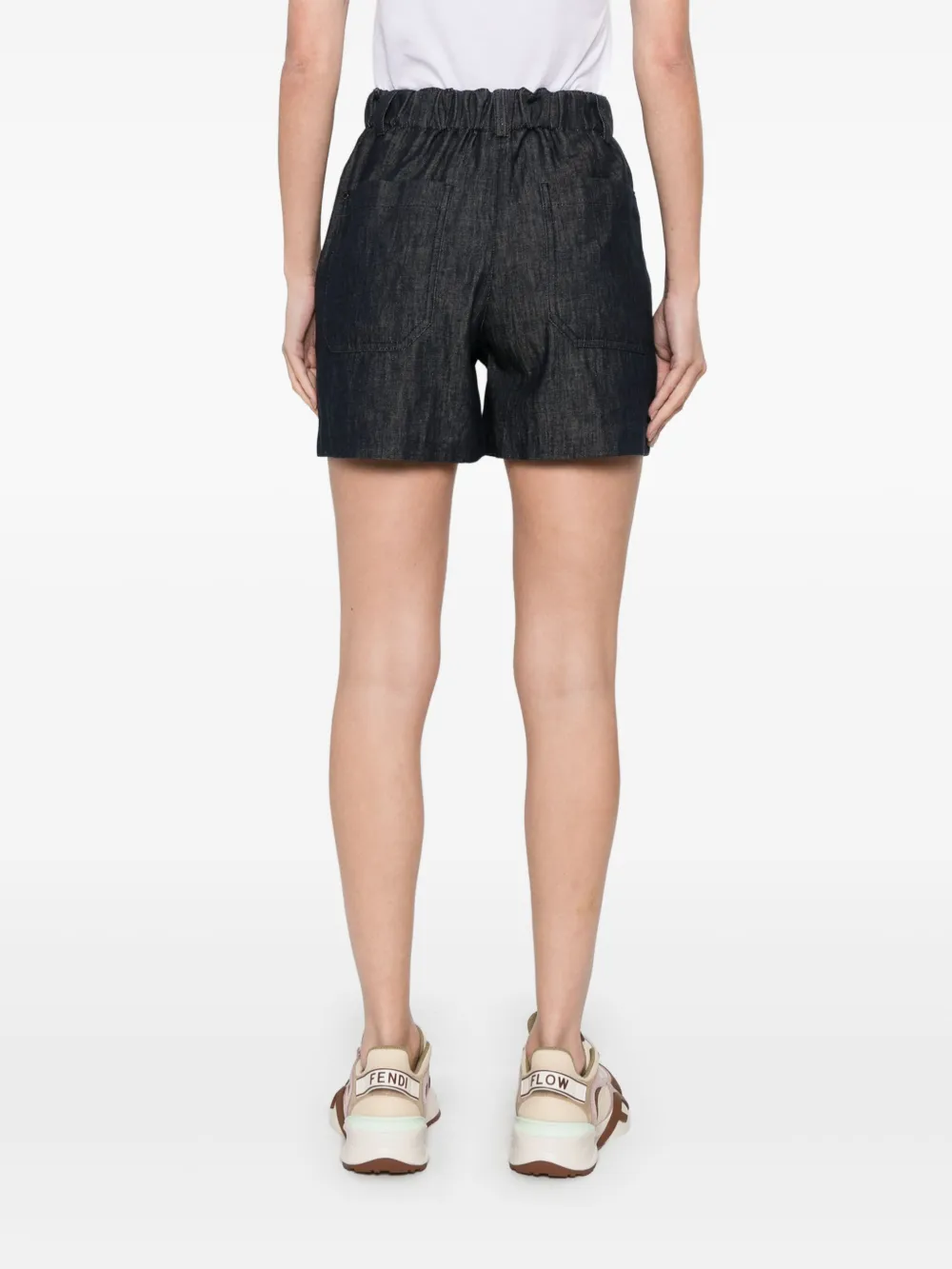 Brunello Cucinelli Shorts met plooidetail Blauw