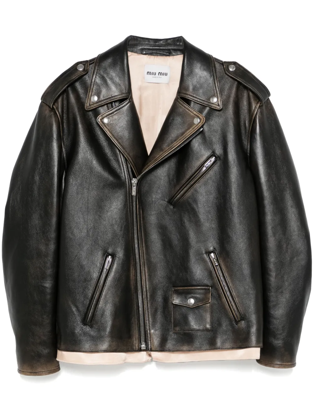 Miu Miu leather jacket – Black