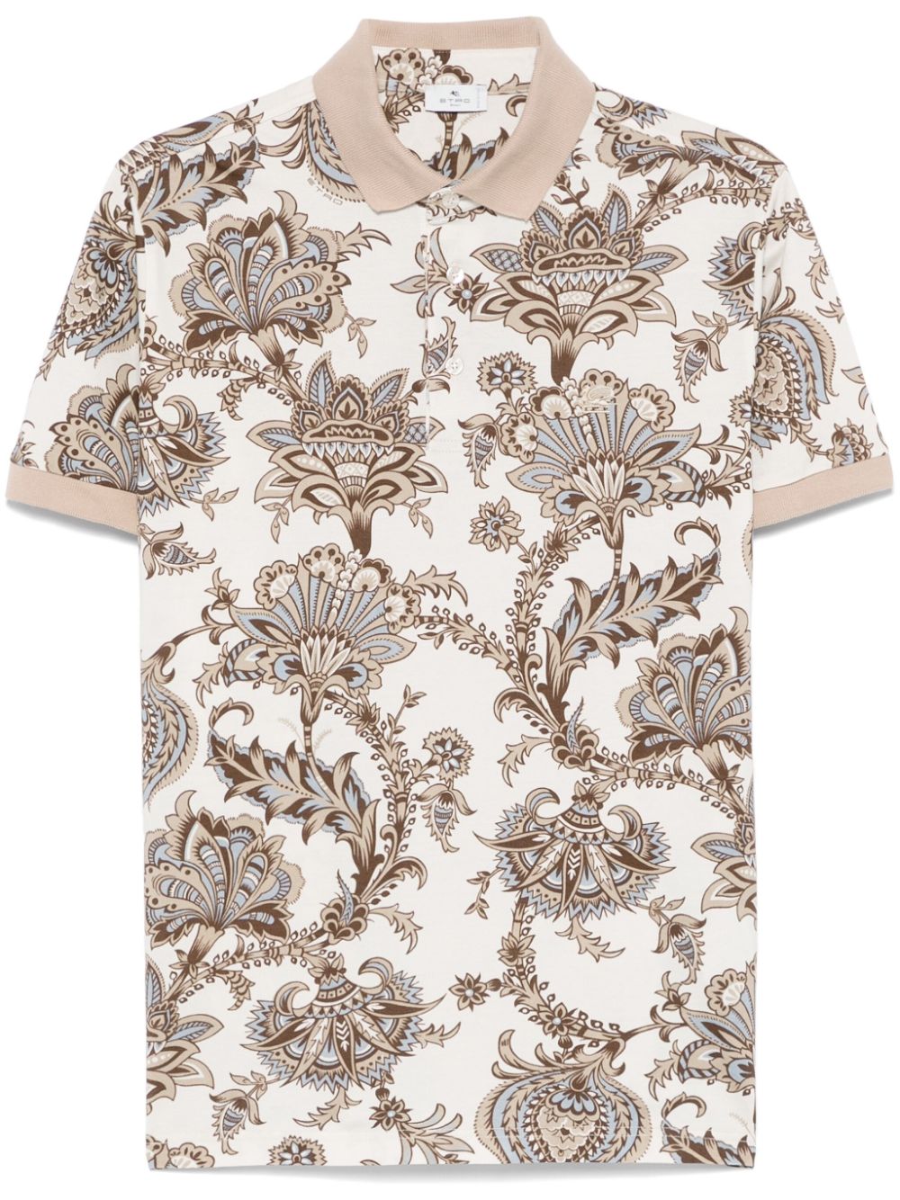 paisley-print polo shirt