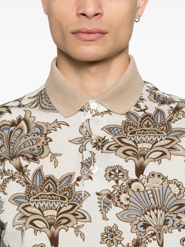 エトロ ポロシャツ　ペイズリー ETRO ペイズリー ポロシャツ | ニュートラル | FARFETCH JP