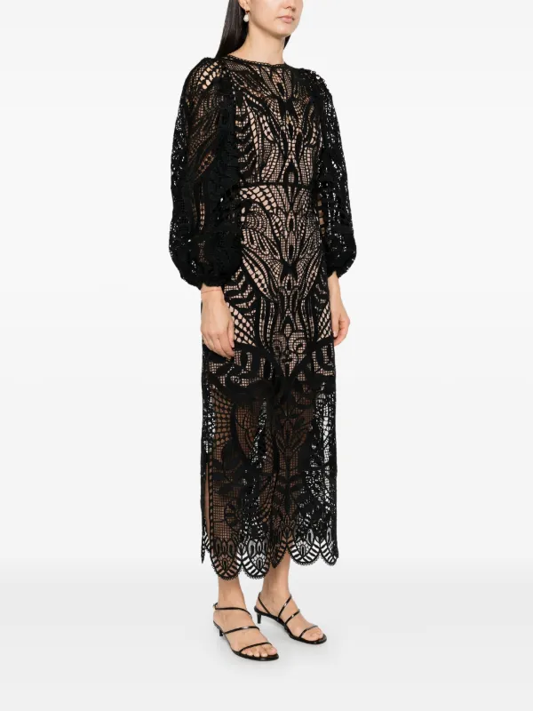 chinese dress ladies Lace Garden Midi Dress – Hemline Monroe main image 0