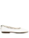 ALOHAS mesh ballet flats - White