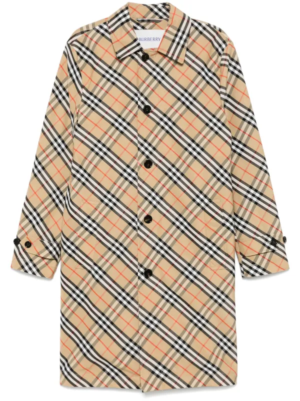 Burberry Casaco Vintage Check | Neutro | FARFETCH BR