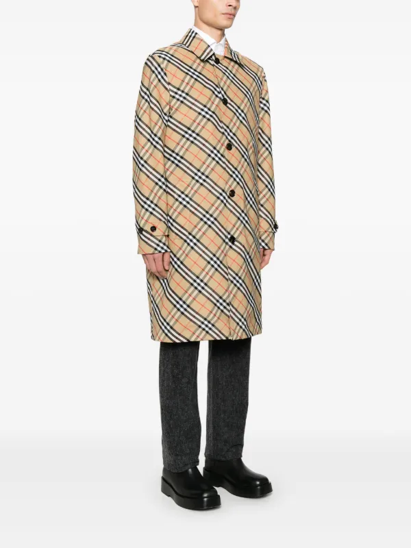 Burberry Casaco Vintage Check | Neutro | FARFETCH BR