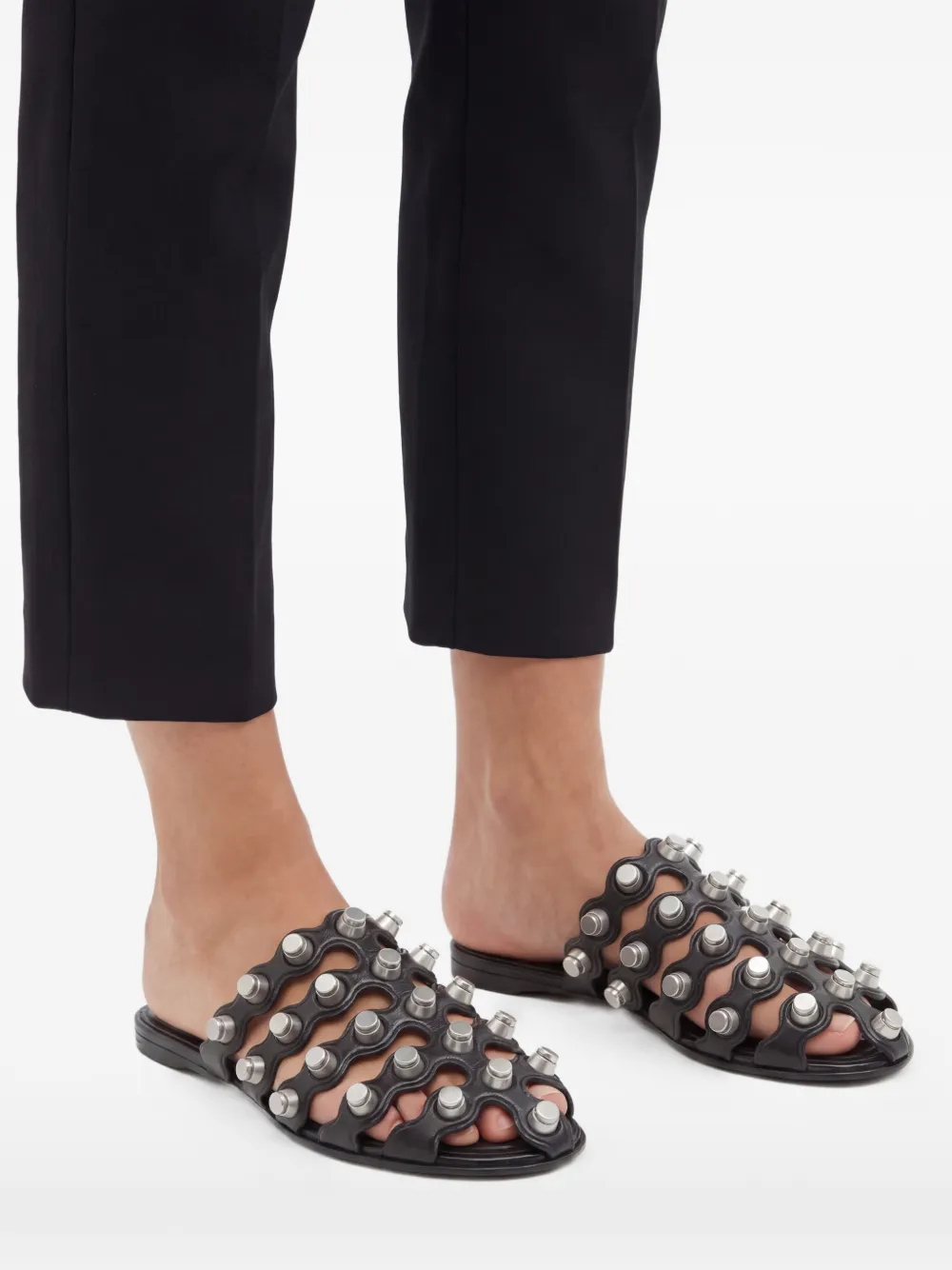 Alexander Wang Rexa Cage slippers Zwart