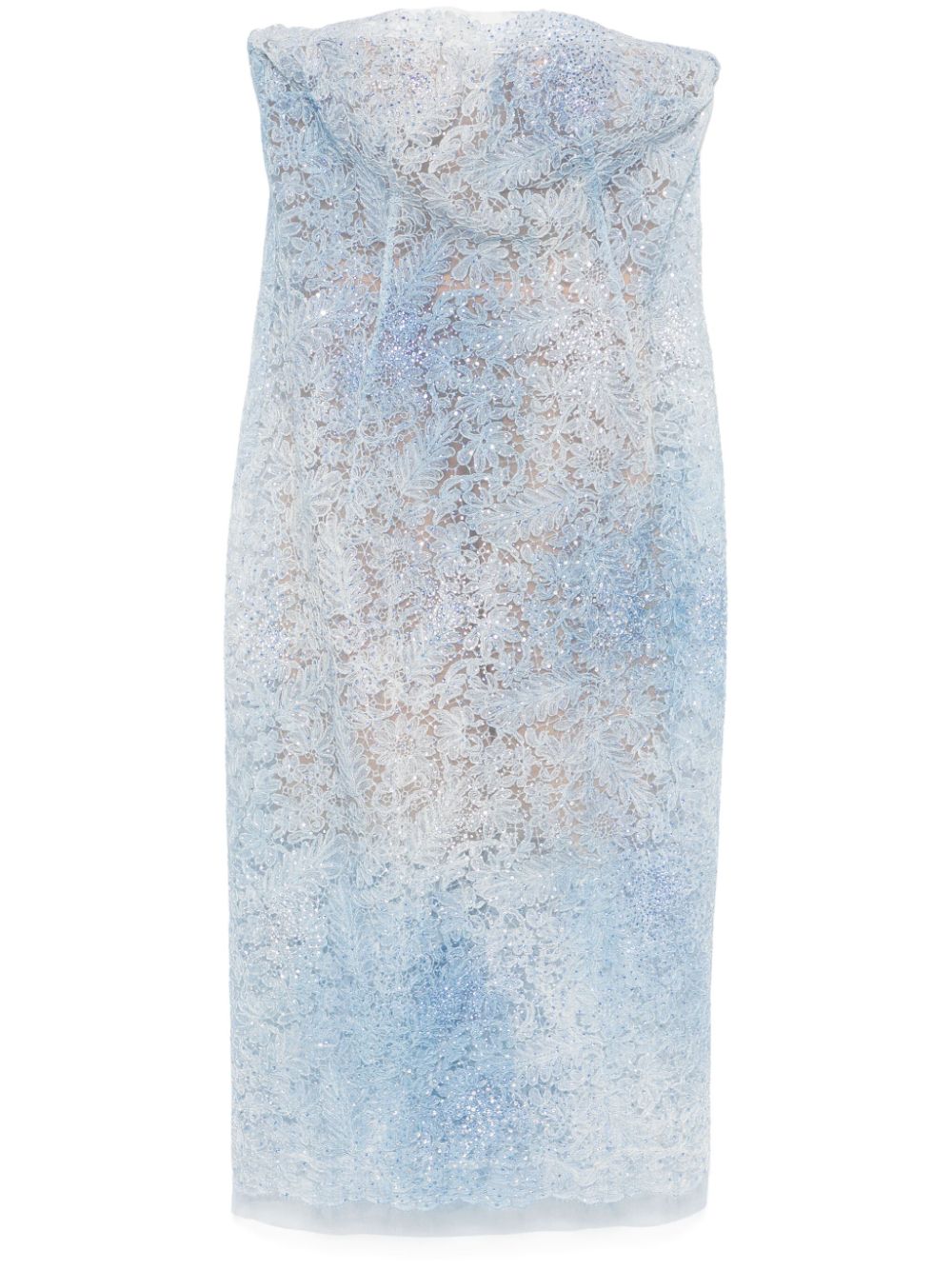 Ermanno Scervino lace bustier midi dress Blauw