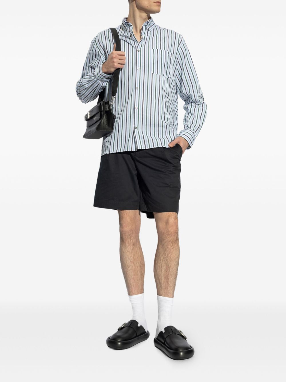 A.P.C. organic cotton tailored shorts - Zwart