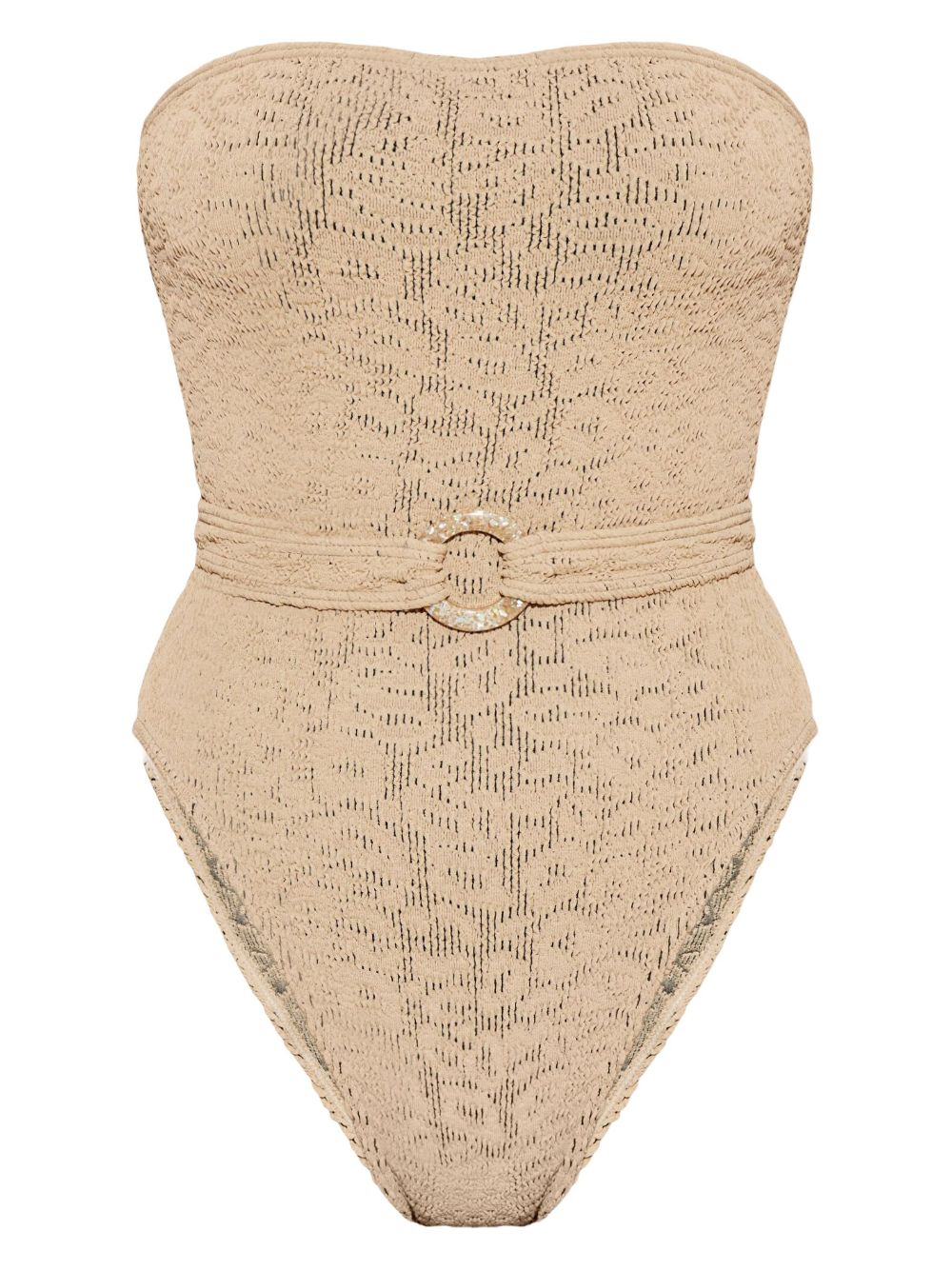 Bond-eye Belt Fane swimsuit - Brown