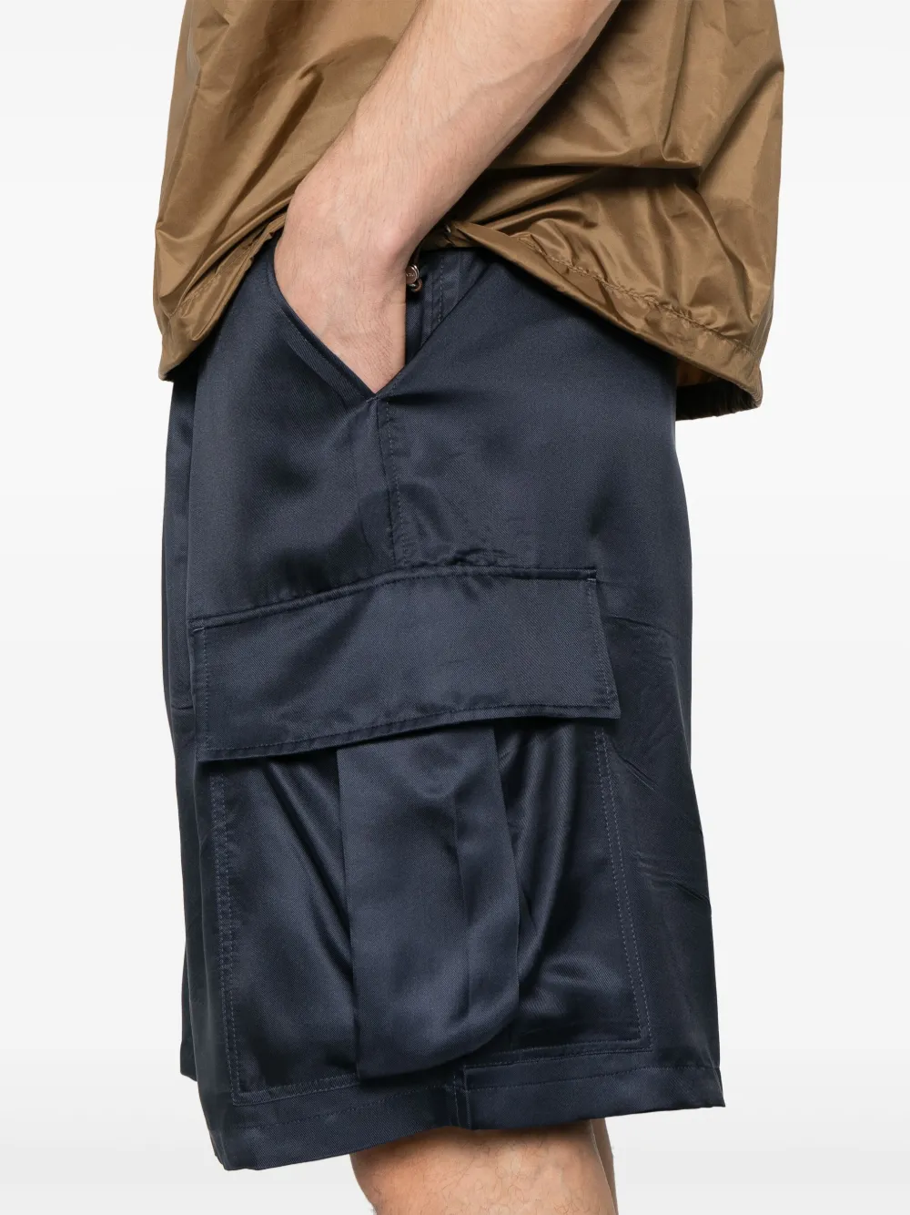 Prada Zijden cargo shorts Blauw