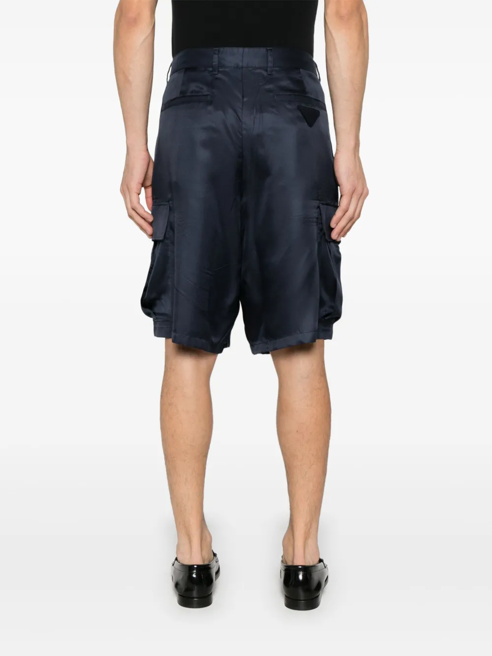 Prada Zijden cargo shorts Blauw