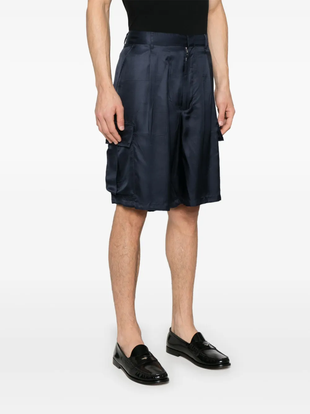 Prada Zijden cargo shorts Blauw