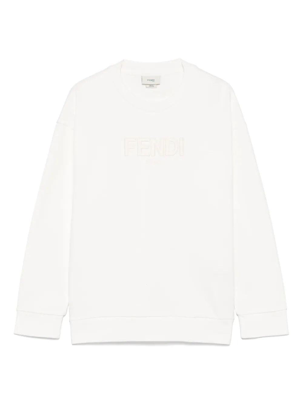 Fendi Kids Sweater met geborduurd logo Wit