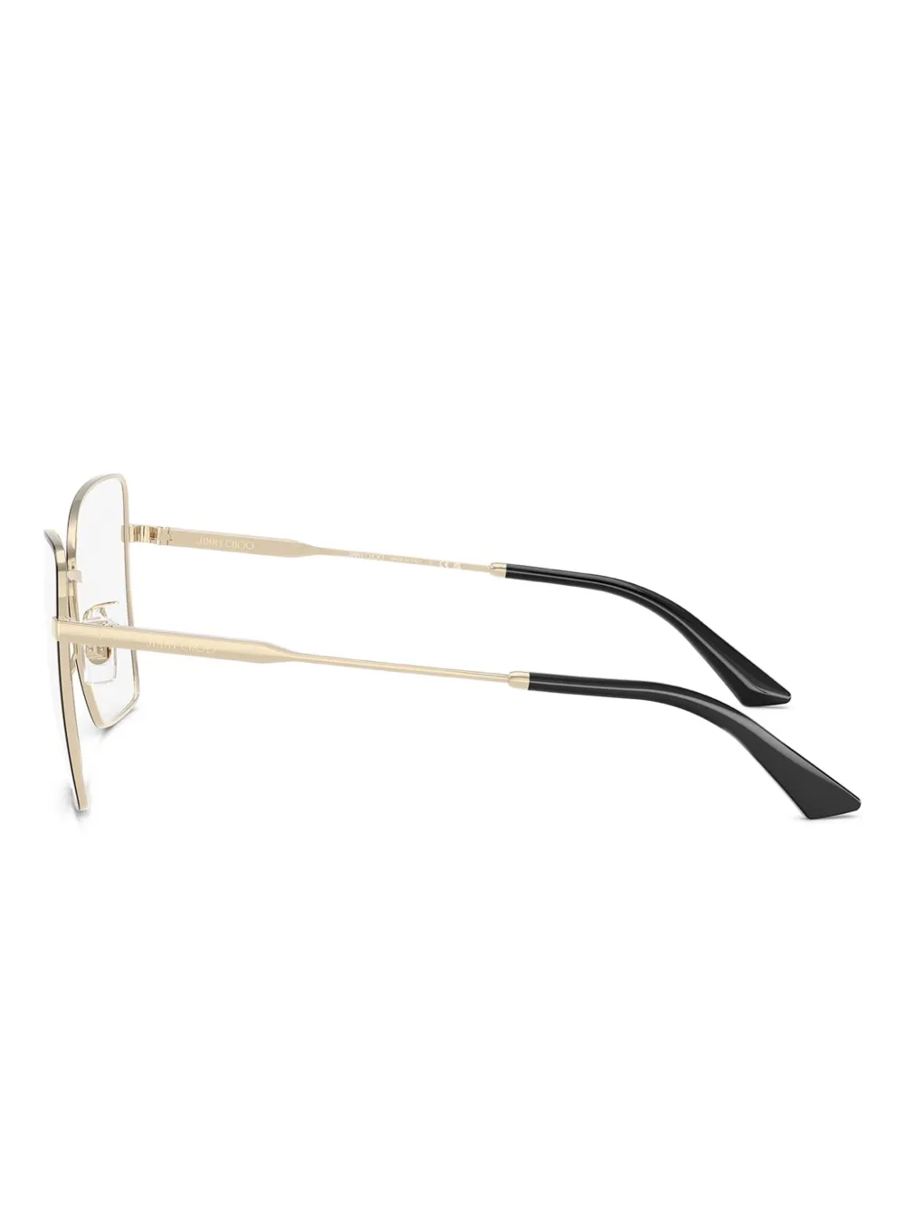 Jimmy Choo Eyewear Bril met metalen vierkant montuur Goud