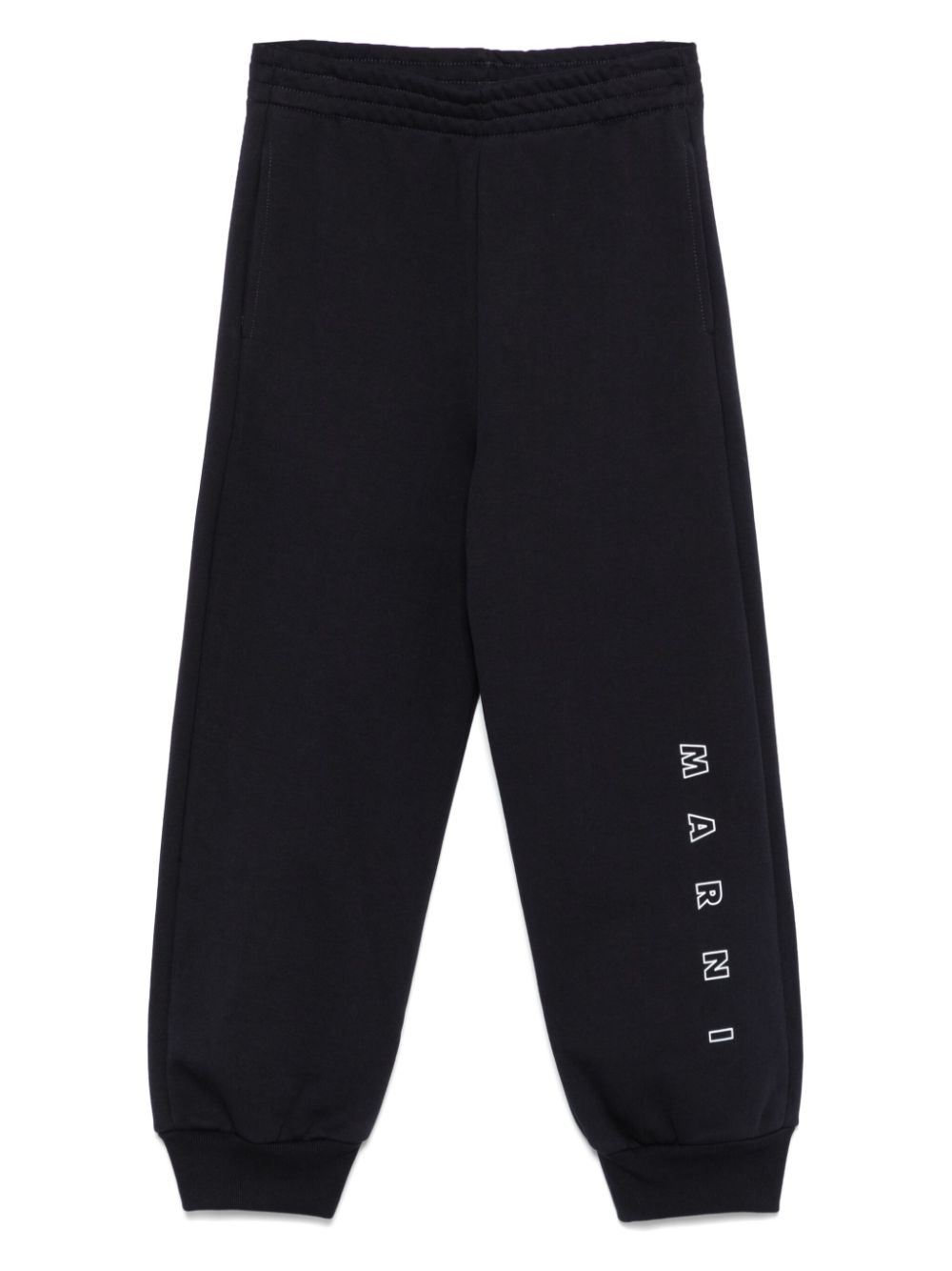 Marni Kids logo-embroidered track pants - Blue