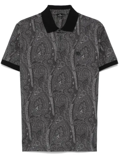 ETRO playera tipo polo con estampado de cachemira