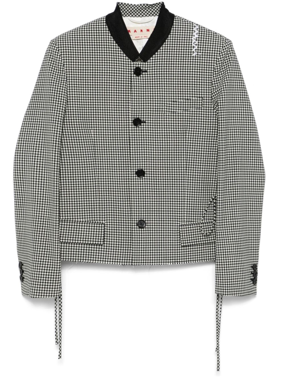 gingham-pattern jacket