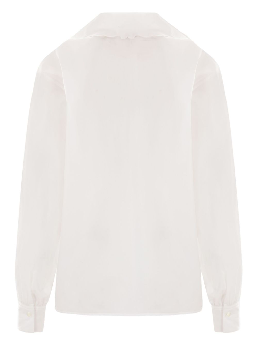 Chloé embroidered lavallière shirt - Wit