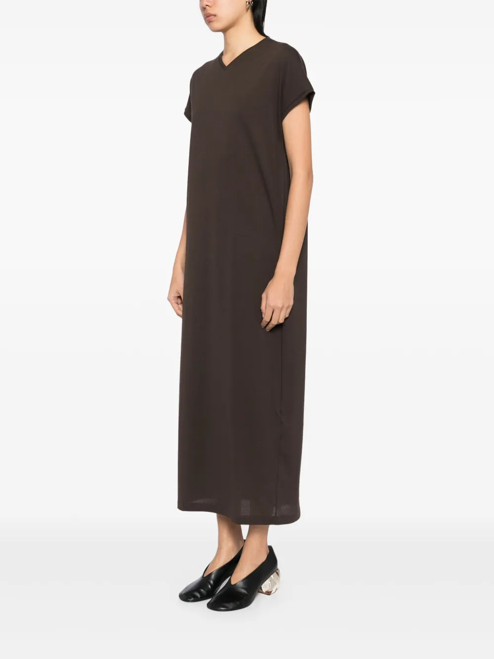 KHAITE T-shirtjurk Bruin