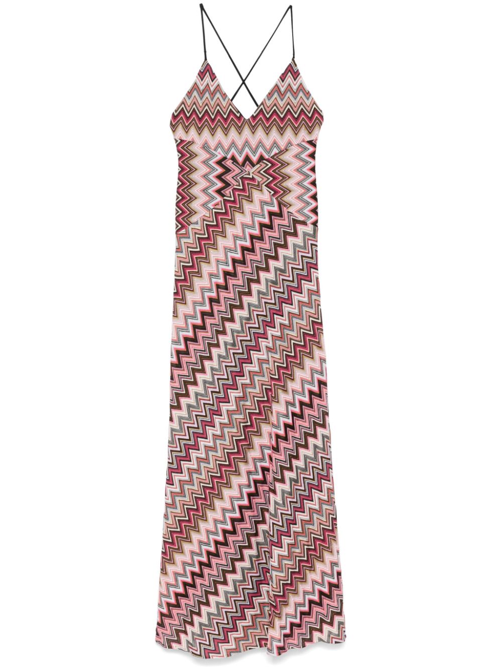 zigzag-pattern maxi dress