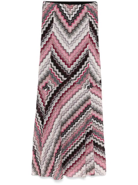 Missoni zigzag-pattern lamé maxi skirt 