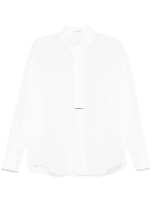 Blouse en soie à ornements métalliques - Brunello Cucinelli - Modalova