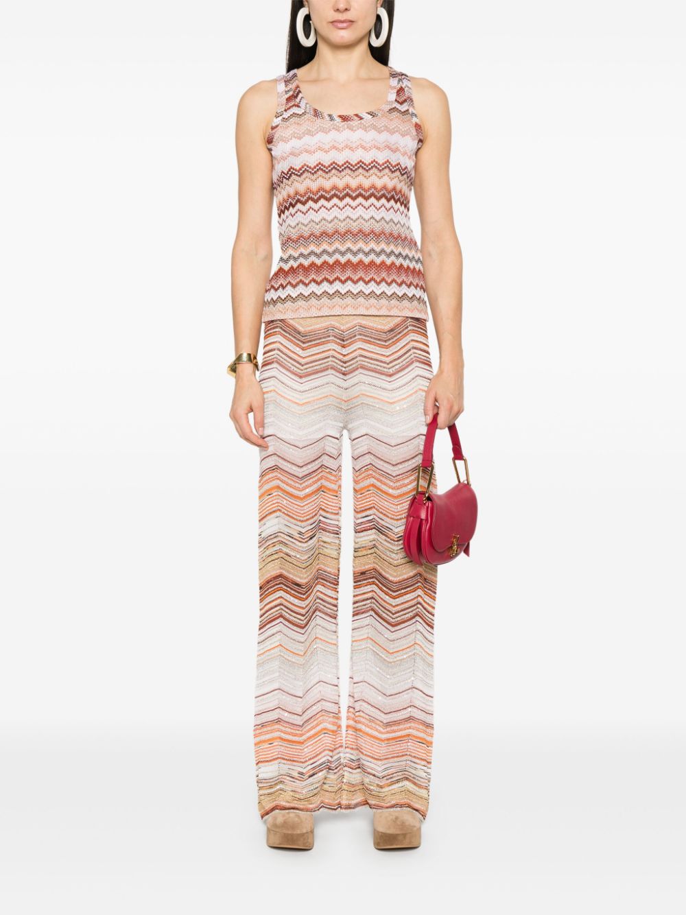 Missoni Tanktop met zigzag-patroon - Wit