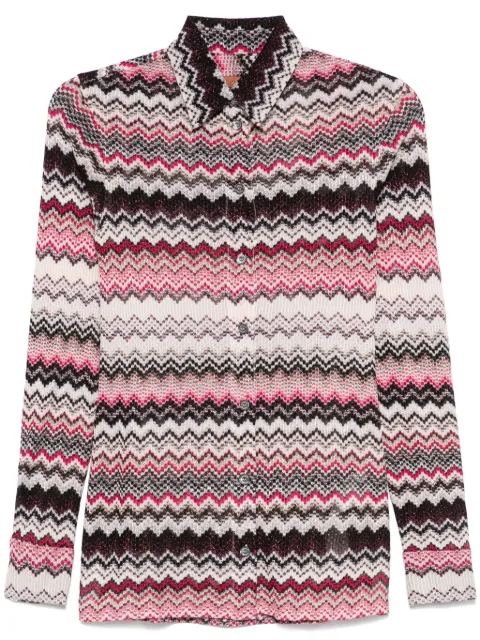 Missoni camisa con motivo en zigzag
