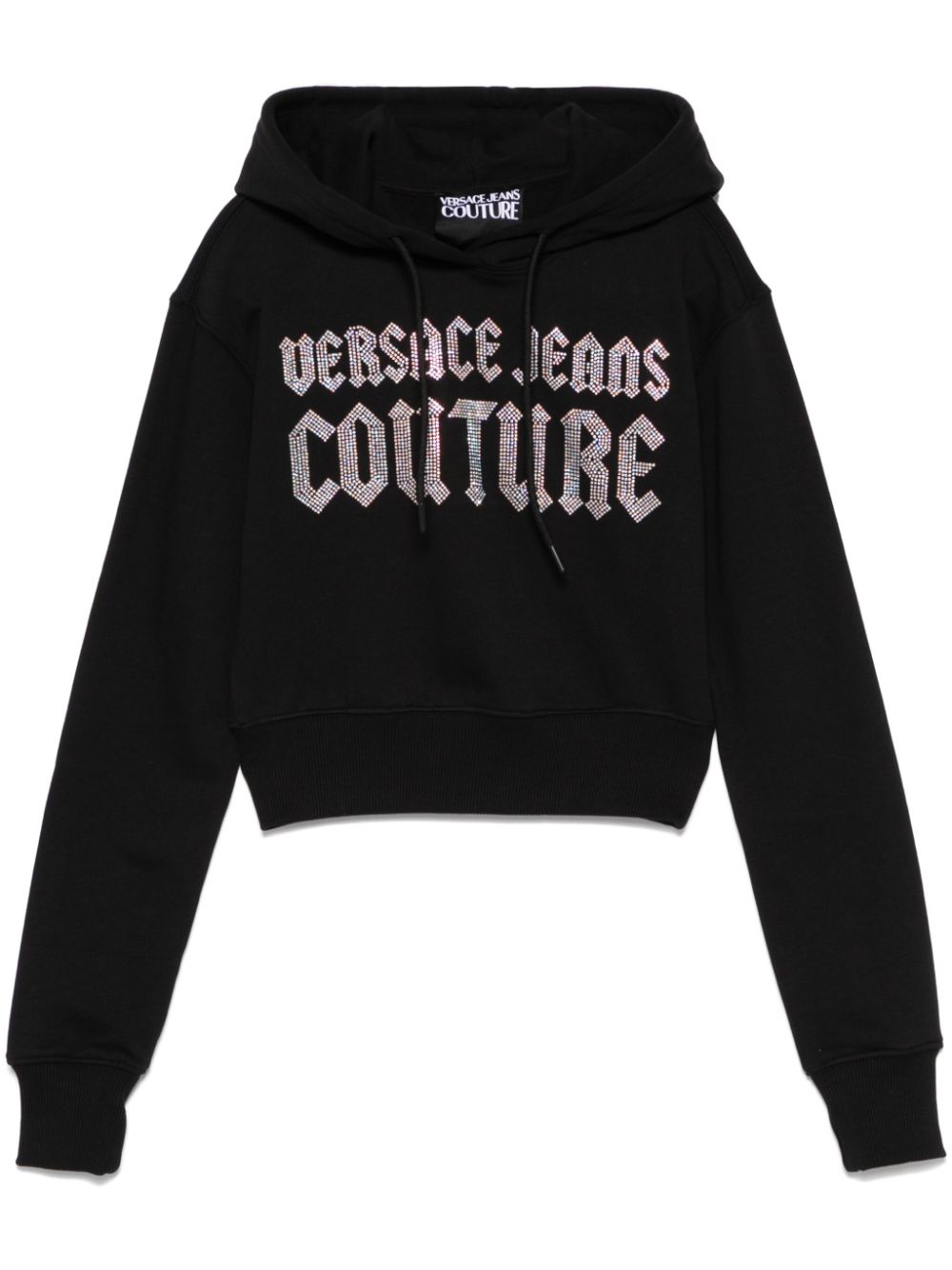 rhinestone-logo hoodie