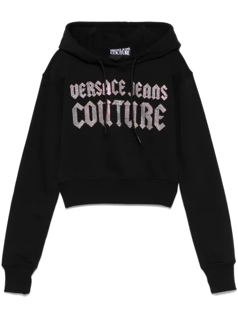 Versace Jeans Couture rhinestone-logo hoodie