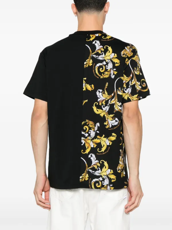VERSACE JEANS バロックプリント Tシャツ ブラック Versace Jeans Couture バロックプリント Tシャツ | ブラック