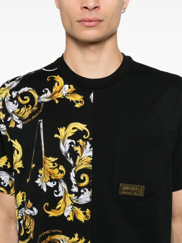 Versace Jeans Couture バロッコプリント Tシャツ | ブラック