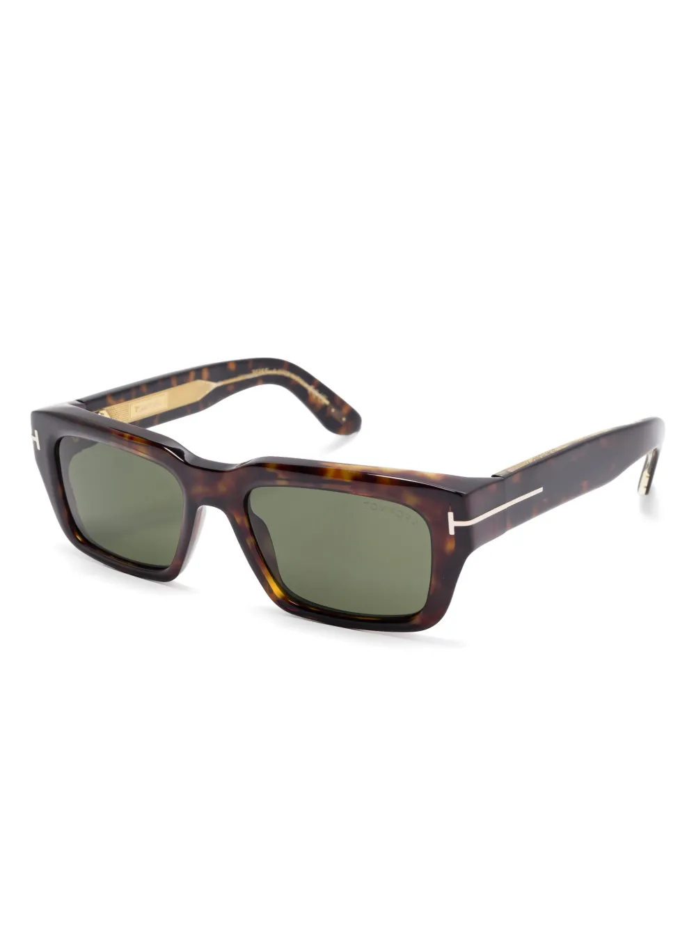 TOM FORD Eyewear Zonnebril met rechthoekig montuur - Bruin