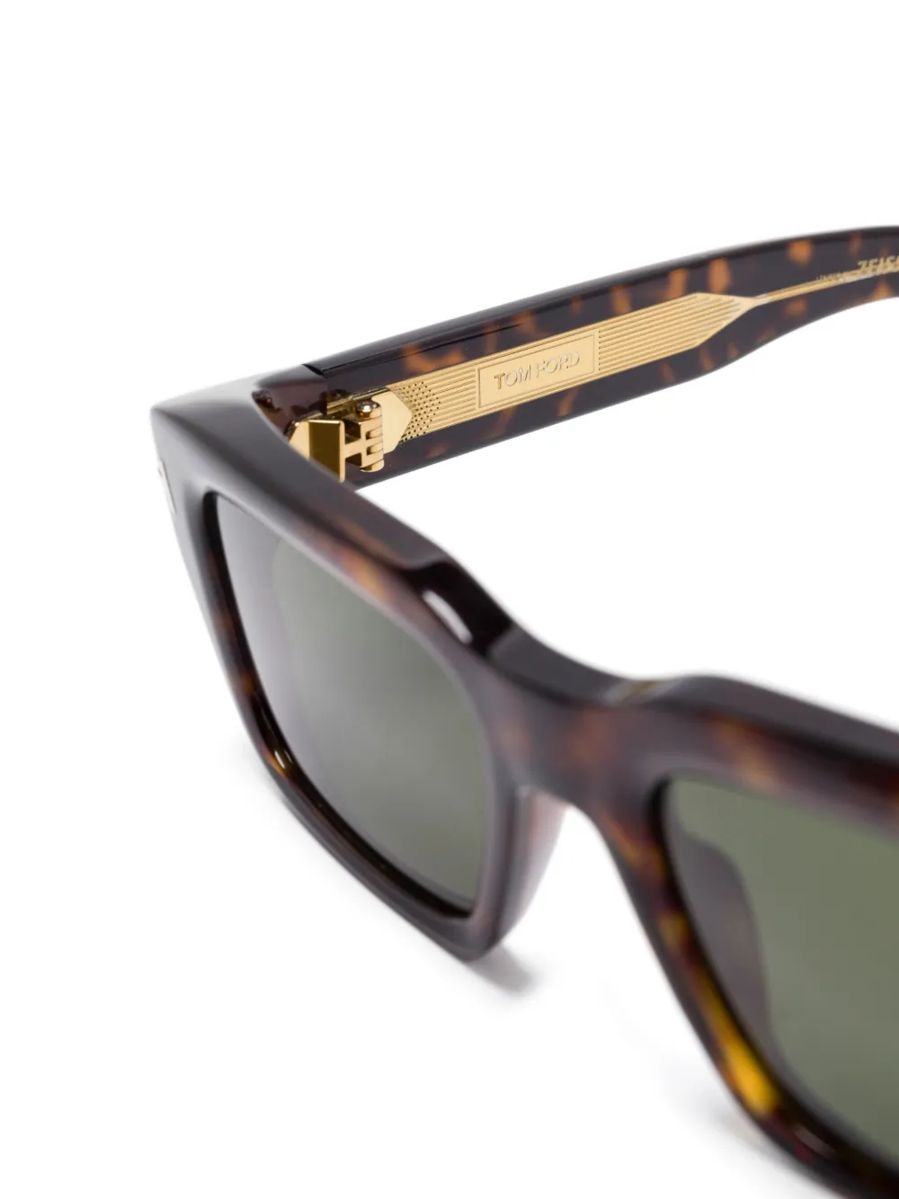 TOM FORD Eyewear Zonnebril met rechthoekig montuur Bruin