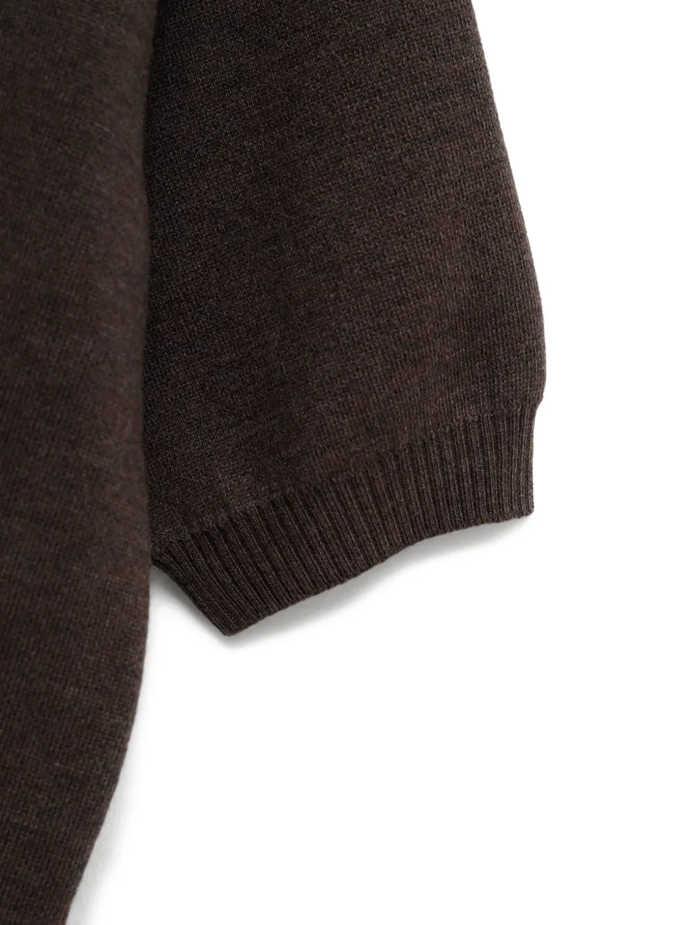 KHAITE Top met trechterhals en korte mouwen Bruin