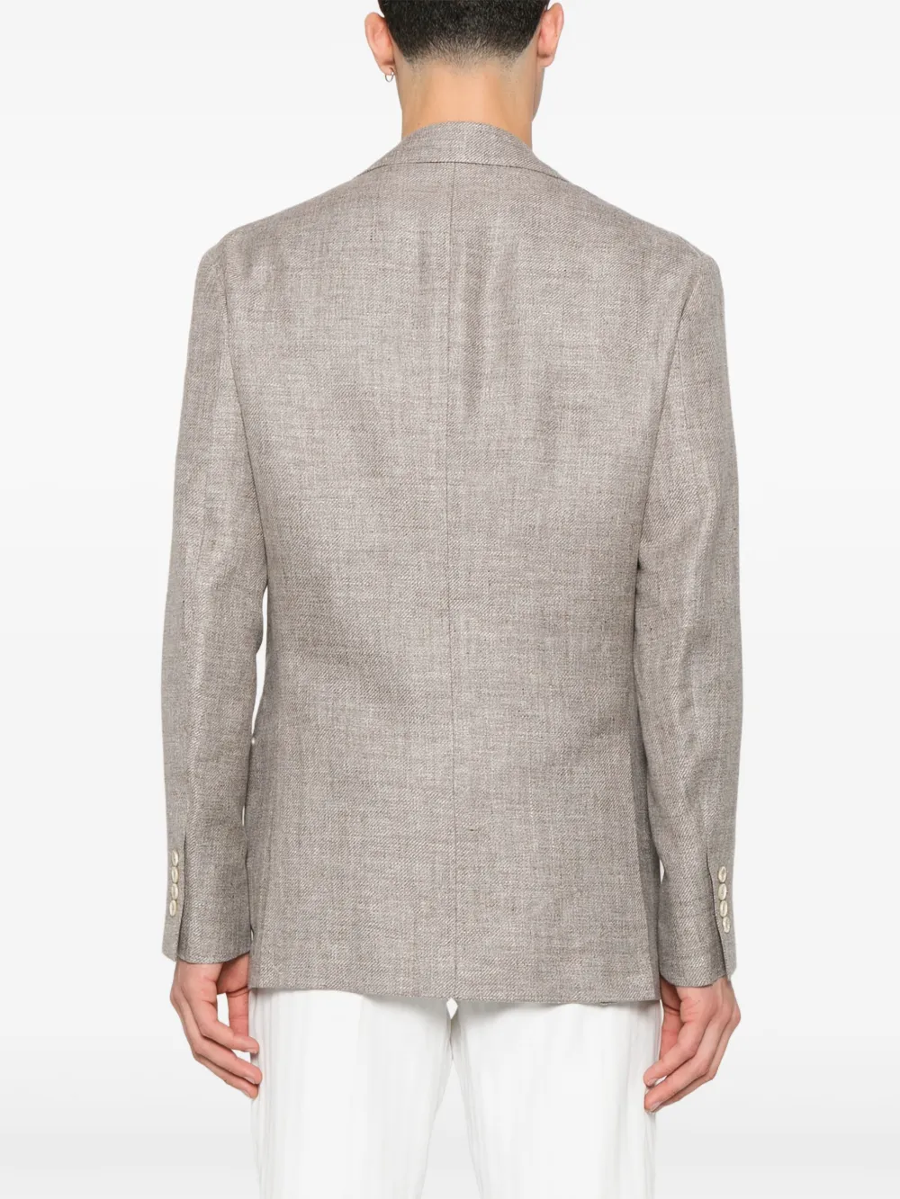 Brunello Cucinelli Blazer met dubbele rij knopen Bruin